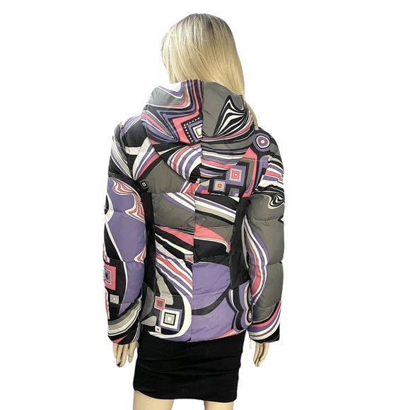 Emilio Pucci Women's Pink and Purple Signature Puffer Jacket vintage - Picture 5 of 15